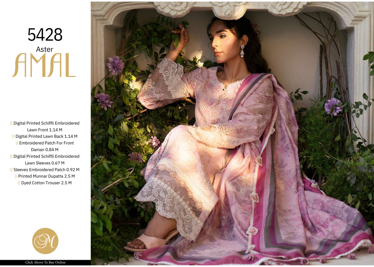 Soft Lawn Fabric with Delicate Embroidery