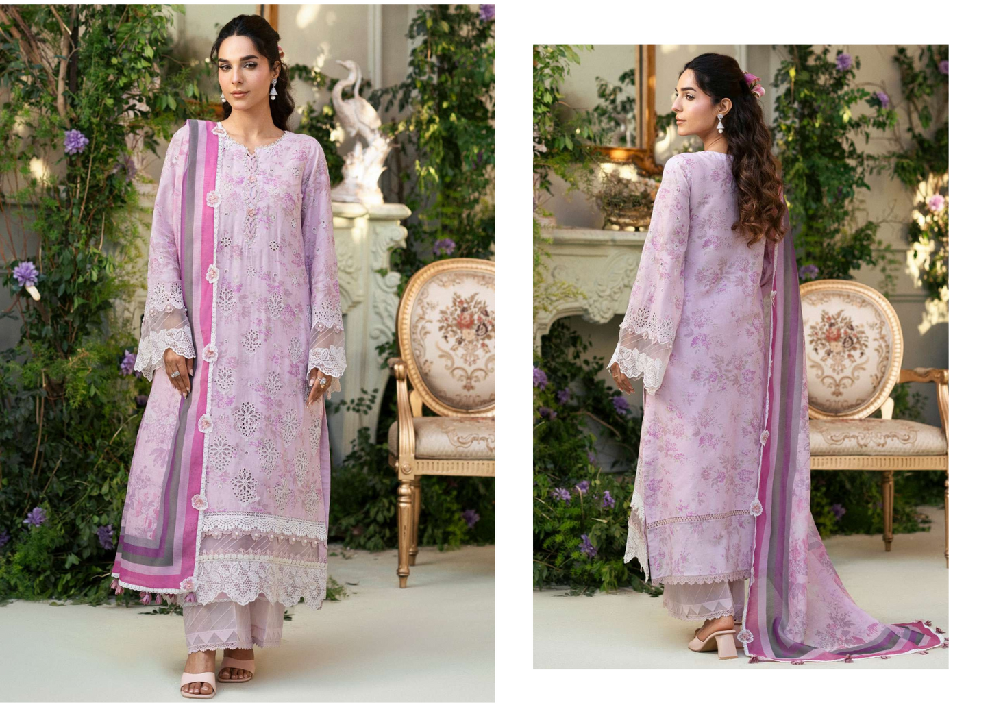 Soft Lawn Fabric with Delicate Embroidery