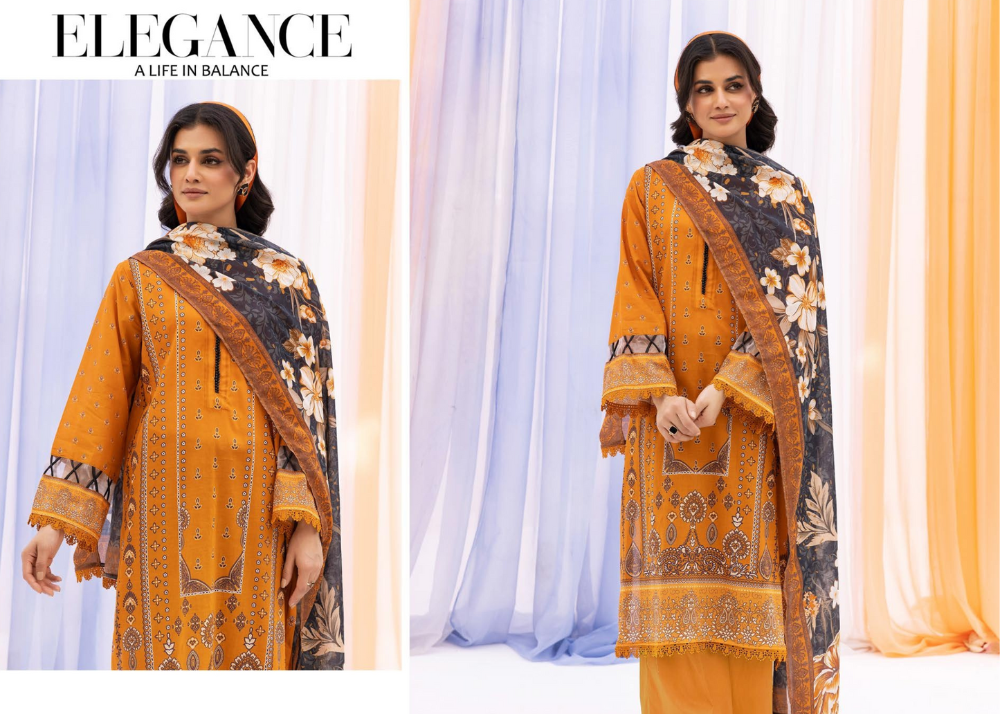 Fashionable Lawn Suit with Exclusive Printed Dupatta – 3PC
