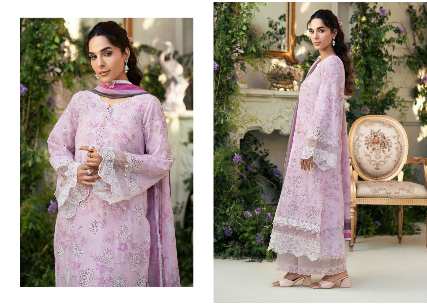 Soft Lawn Fabric with Delicate Embroidery
