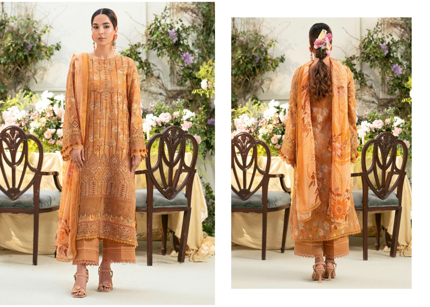 Graceful Lawn Outfit with Detailed Embroidery