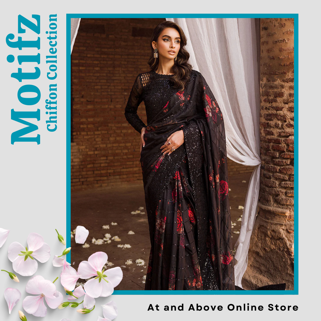 Classic Embroidered Chiffon Saree