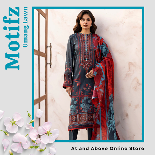 Glowing Beauty Digital Printed Lawn 3PC Dress