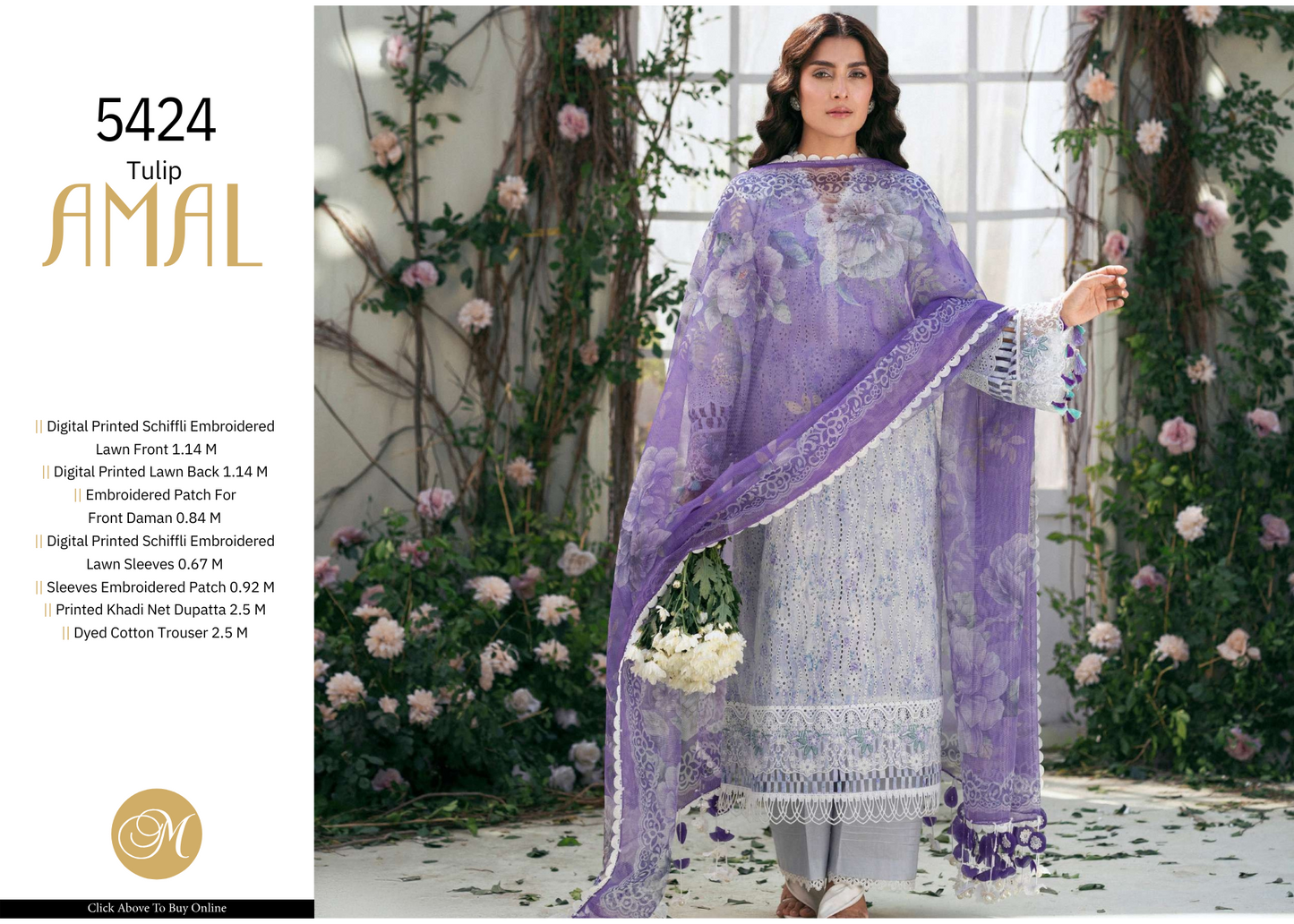 Premium Unstitched Lawn with Embroidery