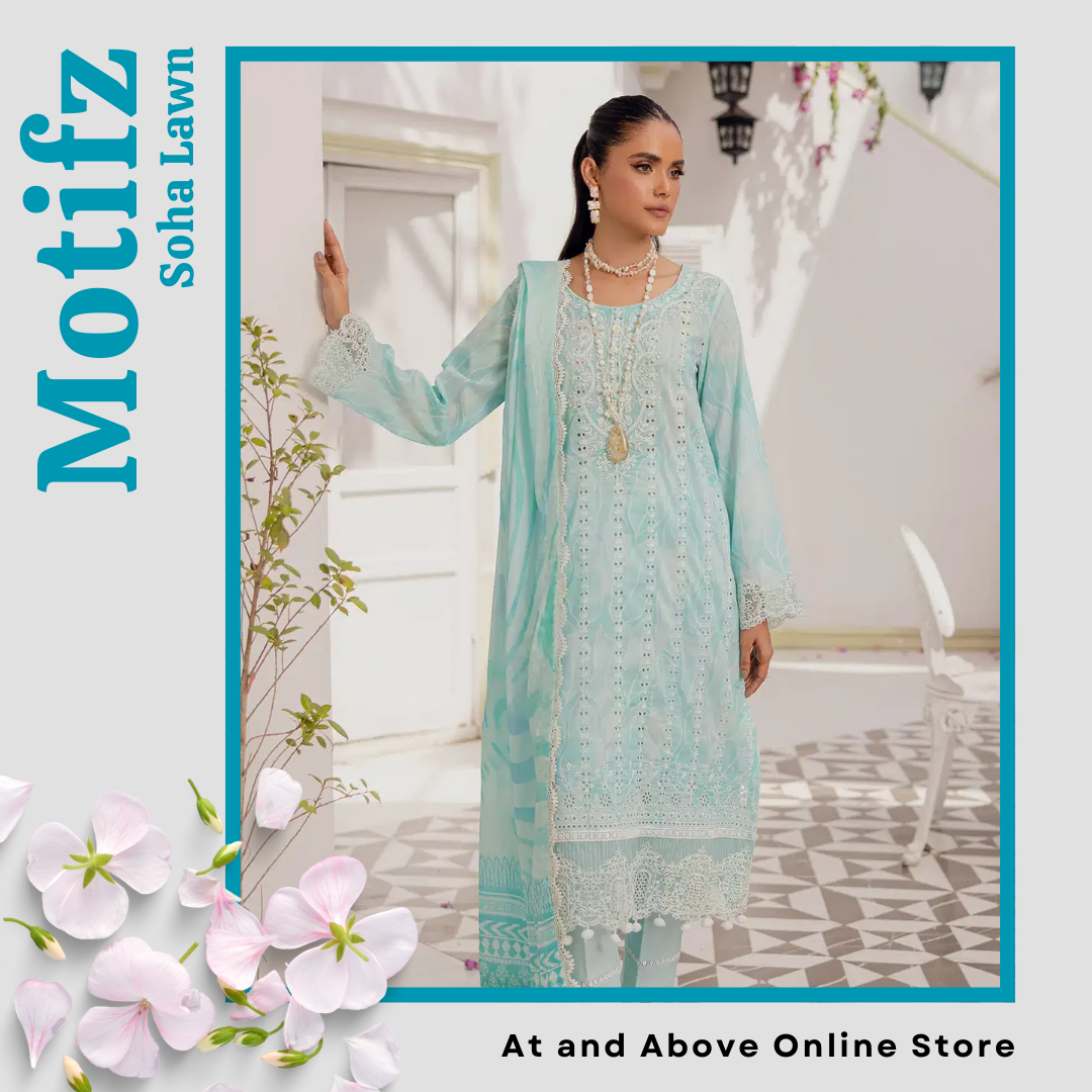 Festive Embroidered Lawn 3PC Dress