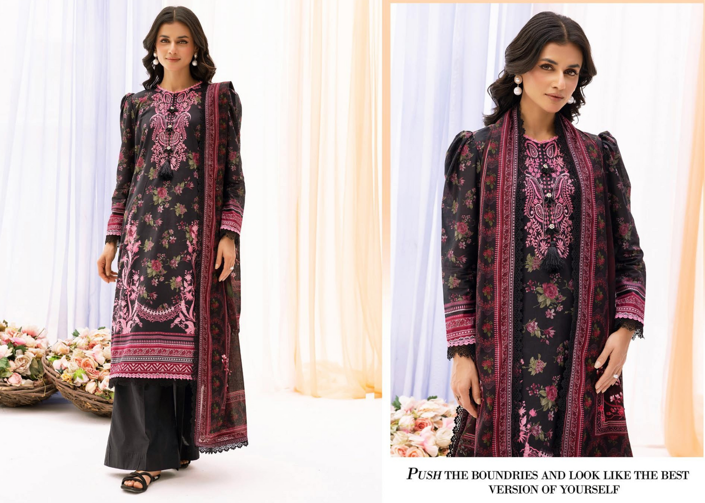 Elegant Lawn Printed Suit with Matching Printed Dupatta – 3PC