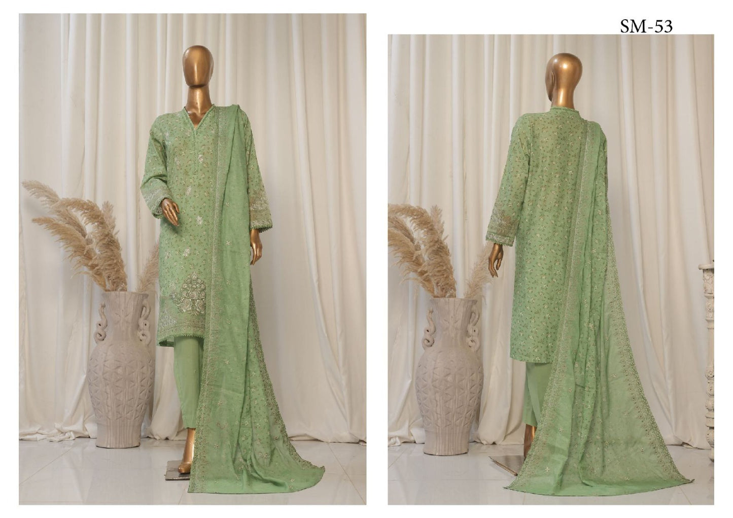 Festive Lawn Embroidery Dress with Beautiful Dupatta – 3-Piece Set