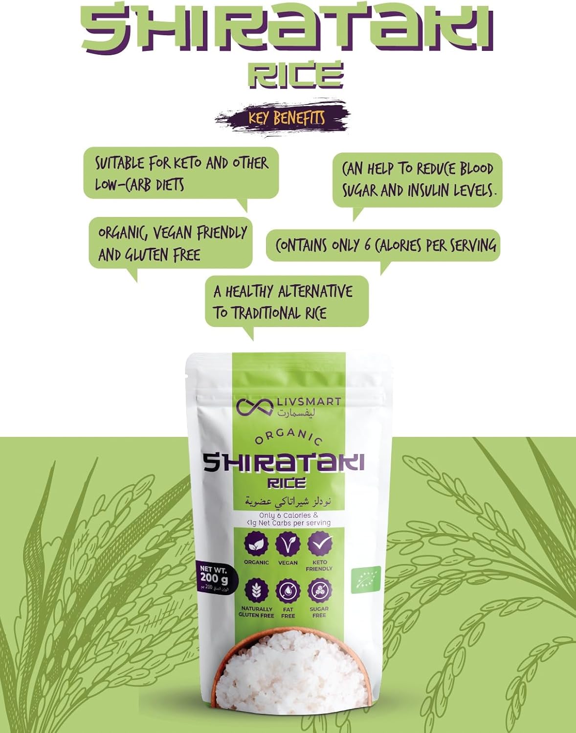 Livsmart Organic Shirataki Konjac COMBO - Keto Noodles