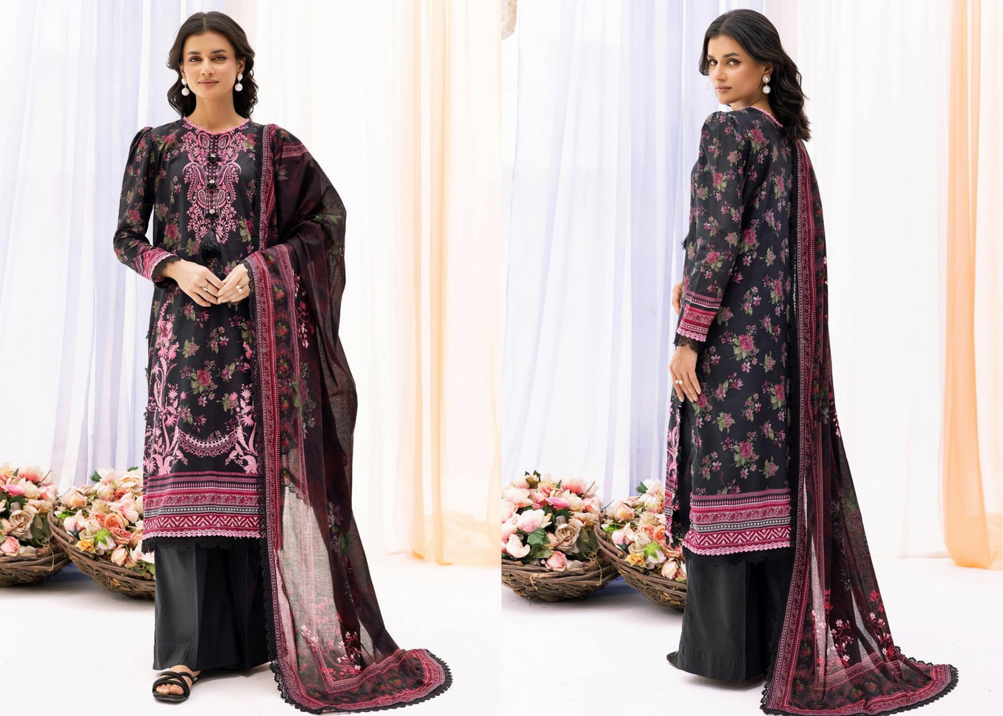 Elegant Lawn Printed Suit with Matching Printed Dupatta – 3PC