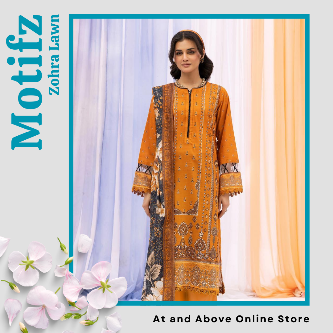 Fashionable Lawn Suit with Exclusive Printed Dupatta – 3PC