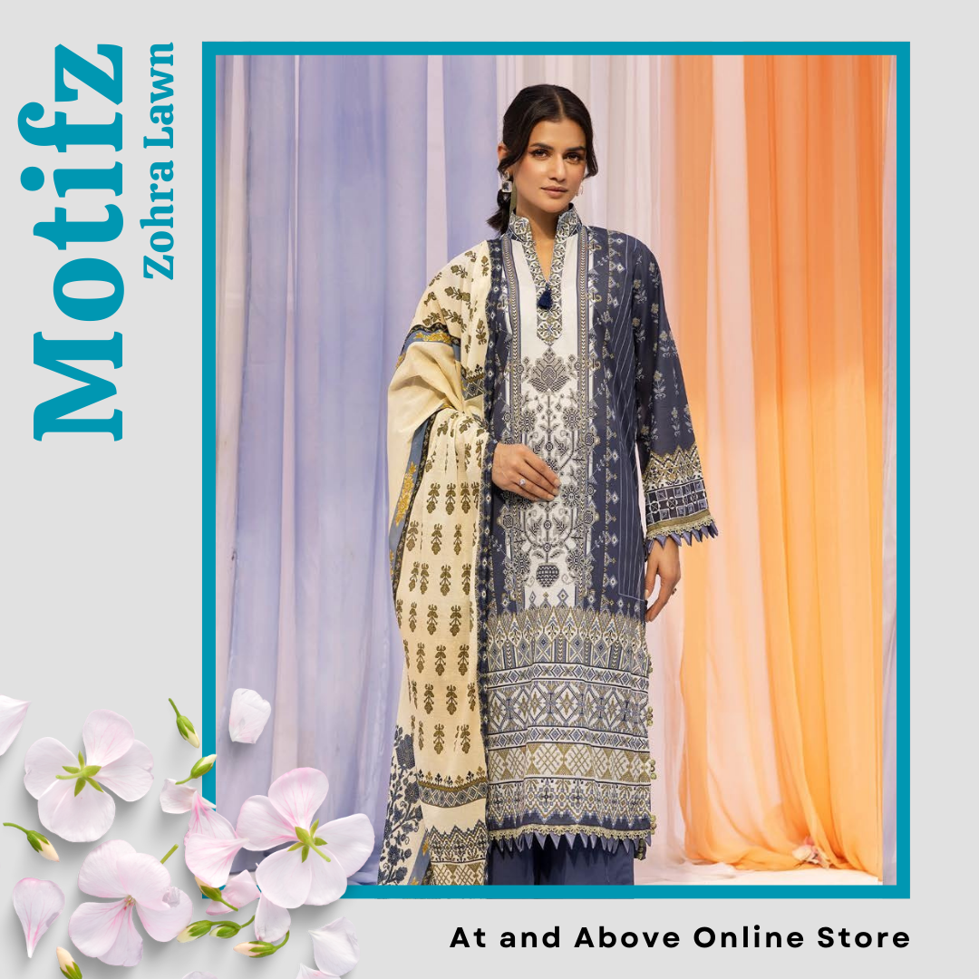 Festive Lawn Printed Dress with Elegant Printed Dupatta