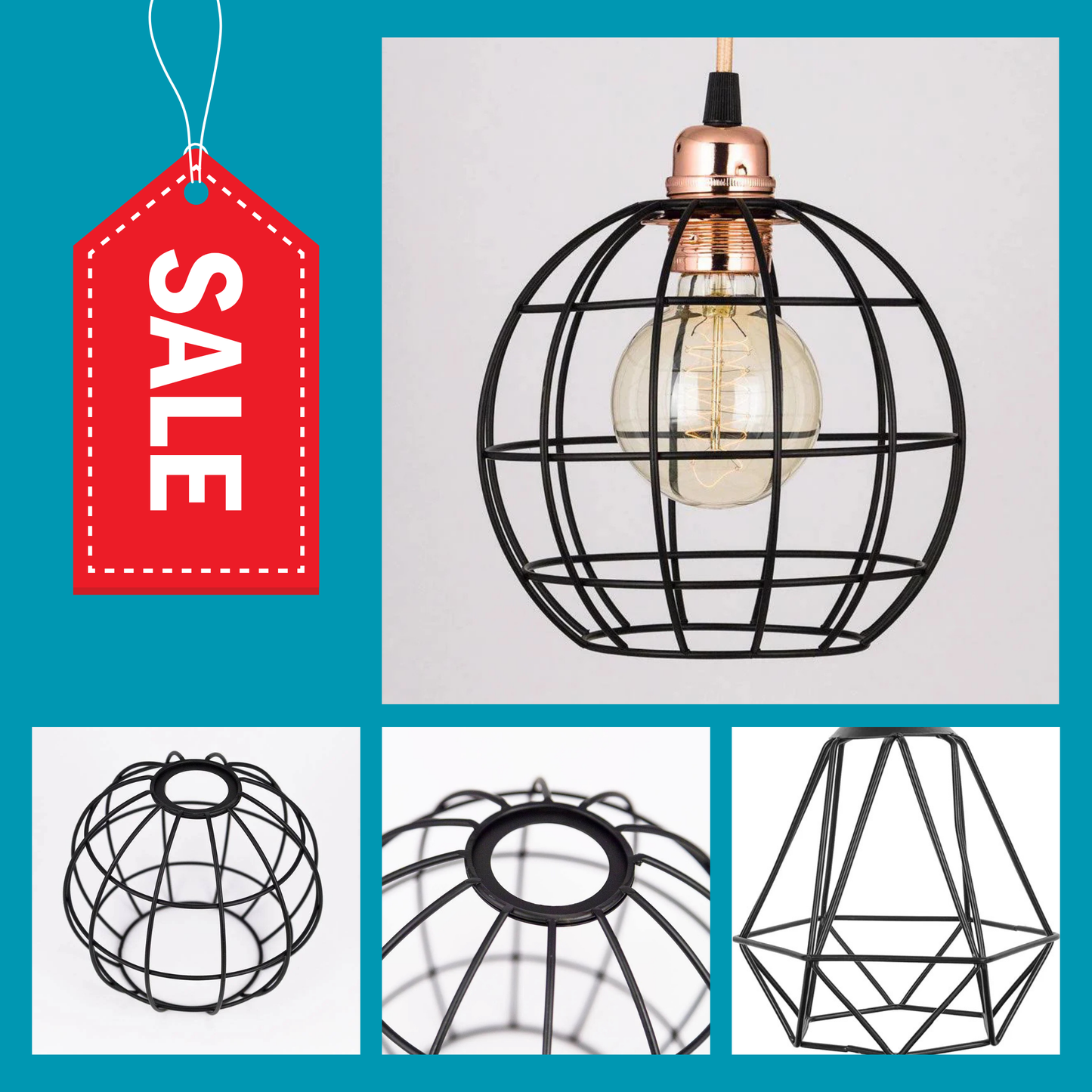 Black Iron Edison Lamp Shade