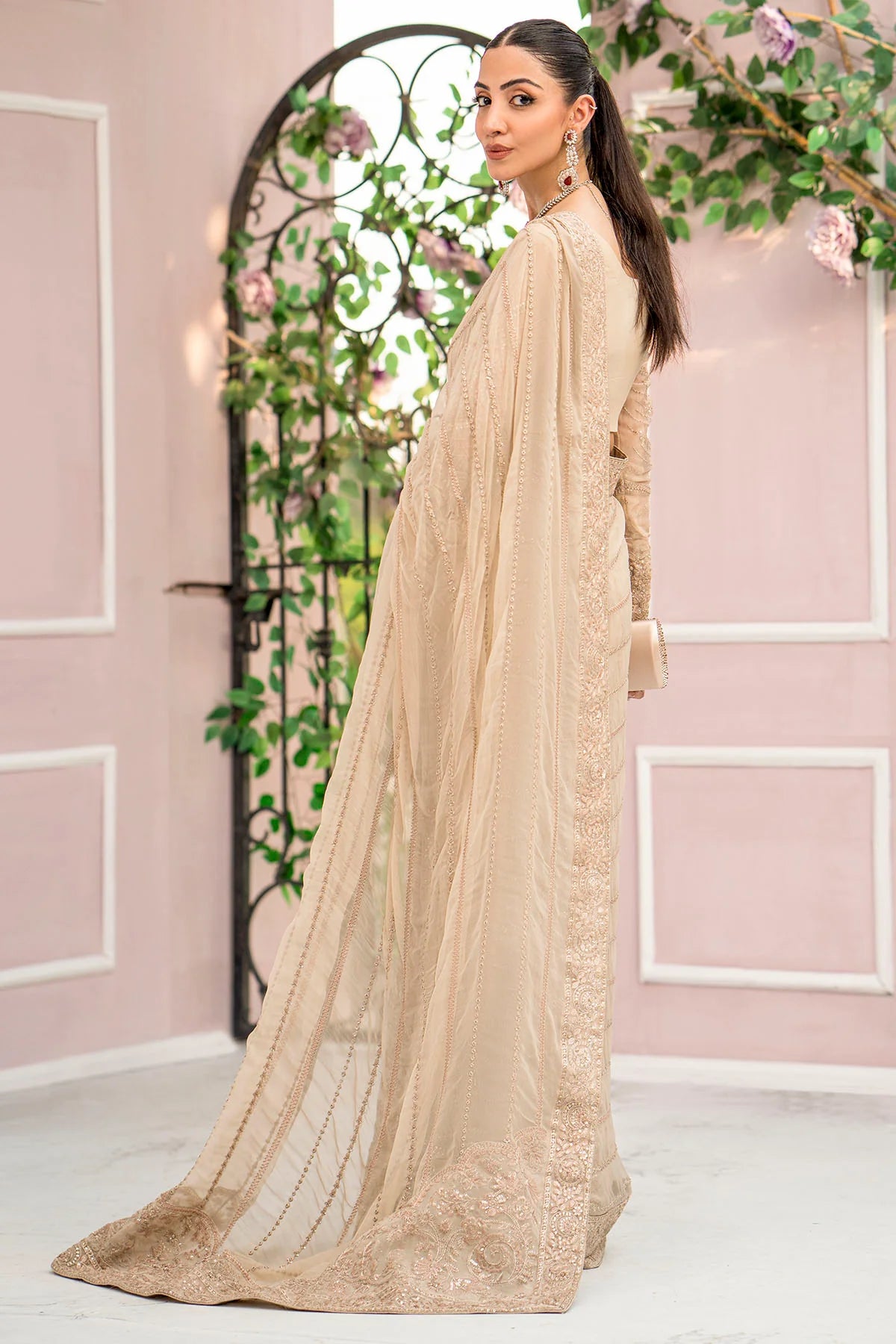 Royal Crinkle Chiffon Saree