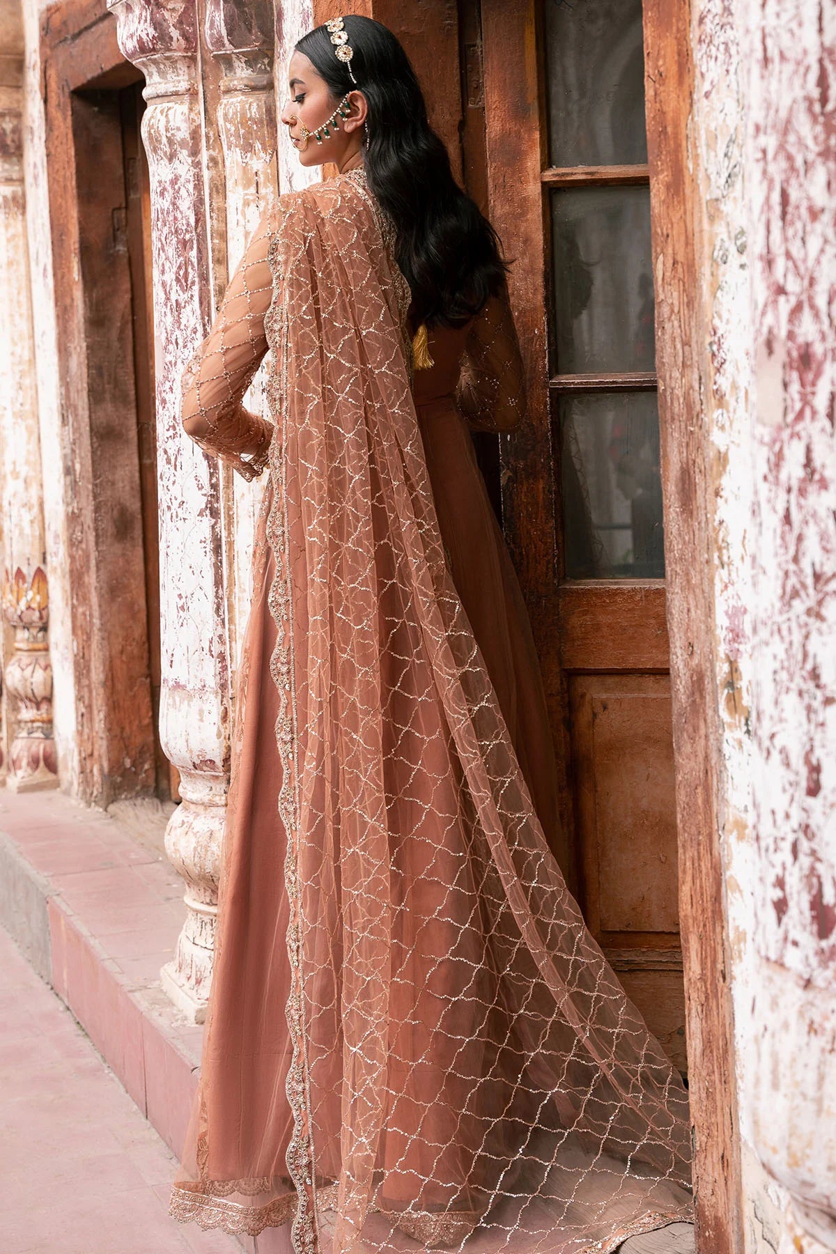 Silk Net Ensemble with Luxe Detailing