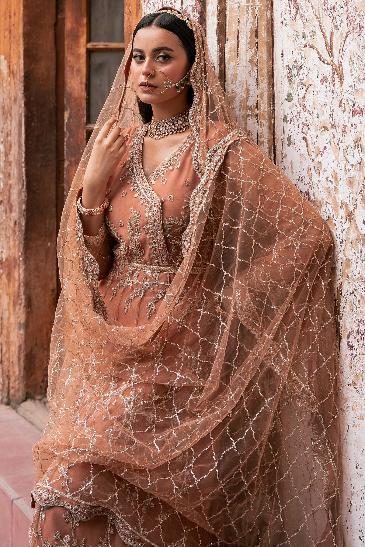 Silk Net Ensemble with Luxe Detailing