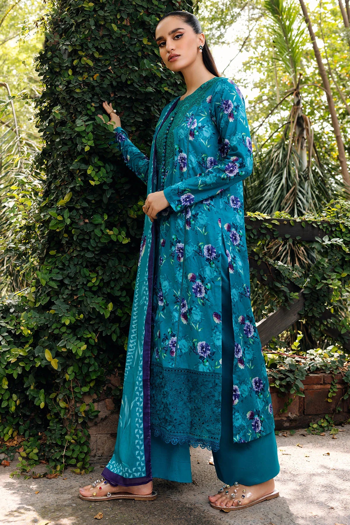 Refined Digital Printed Lawn Ensemble – 3PC