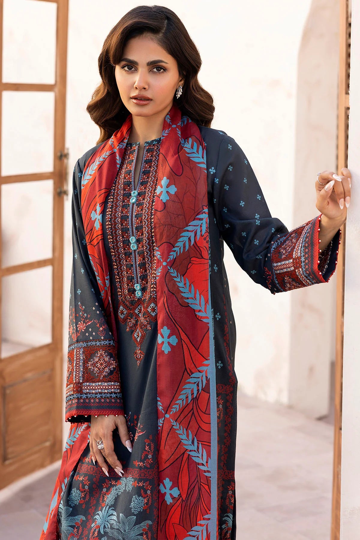 Glowing Beauty Digital Printed Lawn 3PC Dress