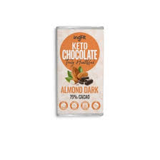 Sugar Free Dark Chocolate, Dark, 75% Cacao with Almonds 100g