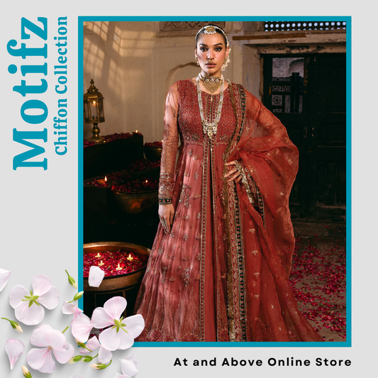 Luxuriously Embroidered Silk Net Gown