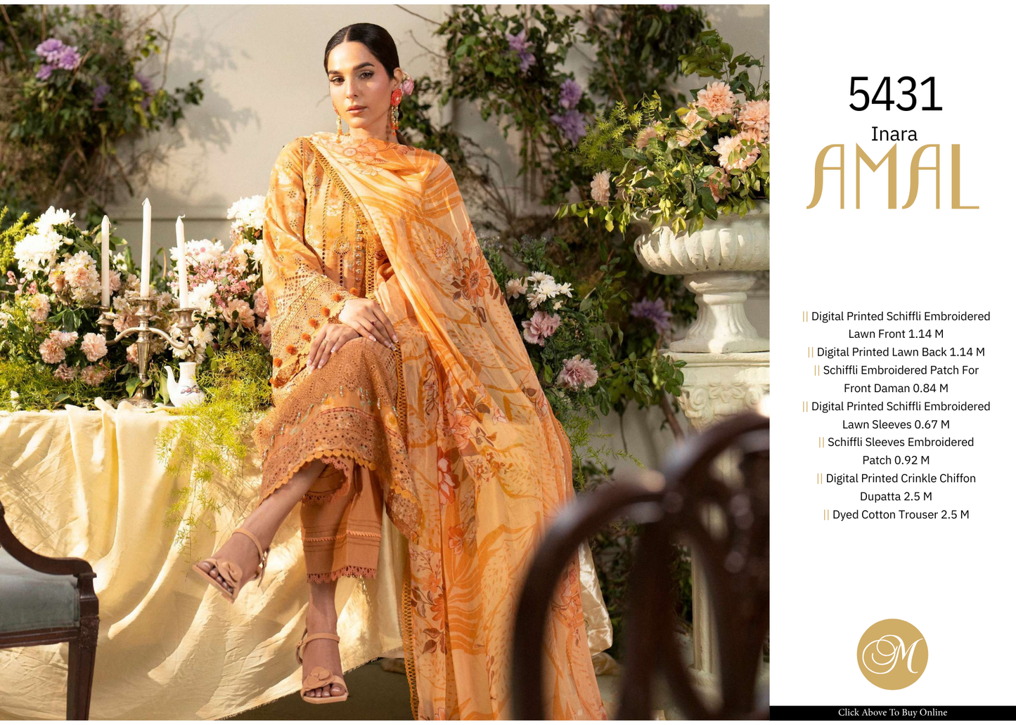 Graceful Lawn Outfit with Detailed Embroidery