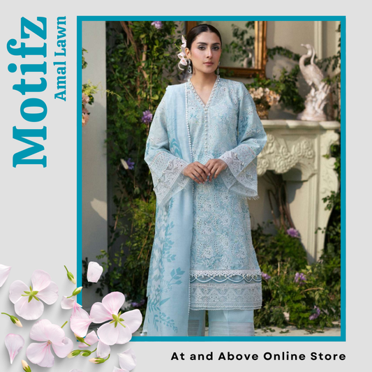 Designer Embroidered Lawn Suit – Unstitched