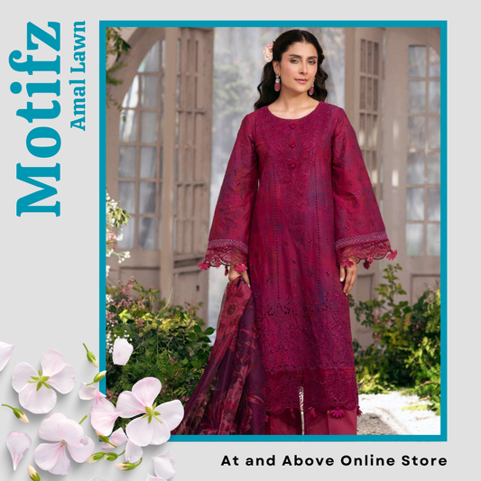 Classic Unstitched Lawn Suit with Intricate Embroidery