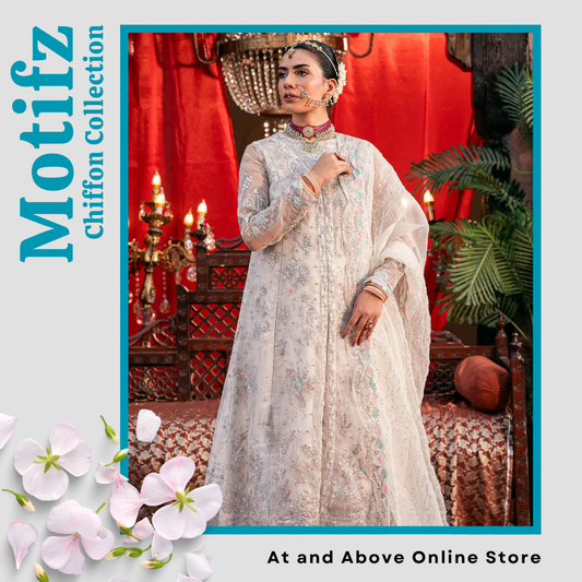 Silk Net Dress with Fine Embroidery