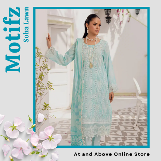 Festive Embroidered Lawn 3PC Dress