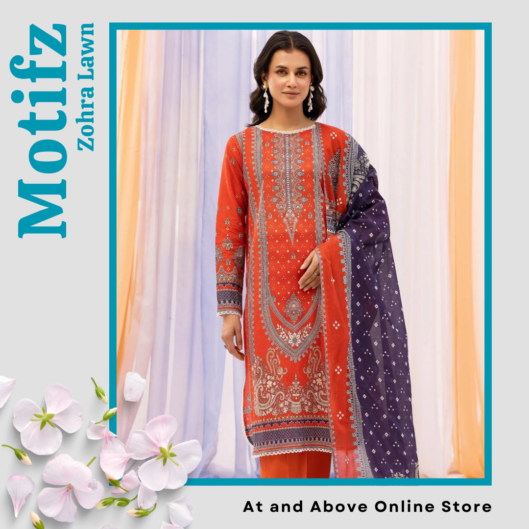 Trendy Printed Lawn Suit with Complementary Printed Dupatta – 3PC