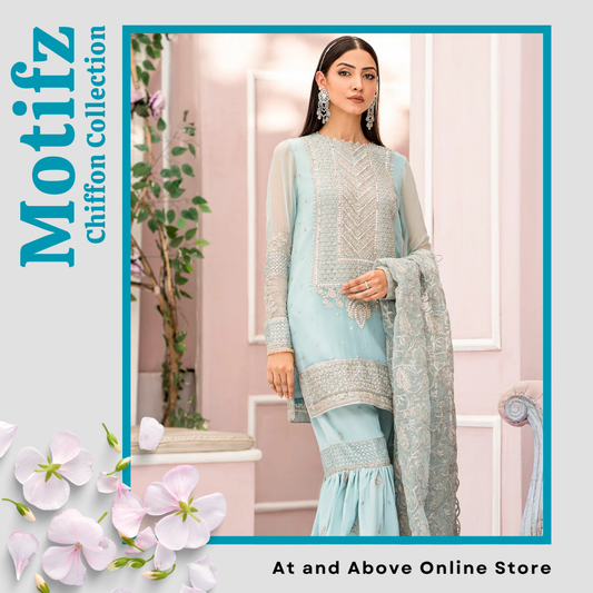 Graceful Silk Net Outfit Elegant Stitching