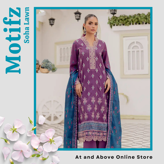 Trendy Embroidered Lawn 3PC Fashion Set
