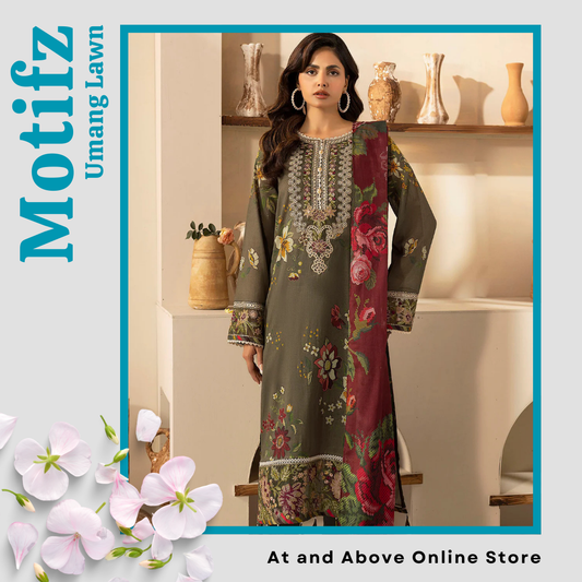 Opulent Digital Print Lawn 3PC Outfit