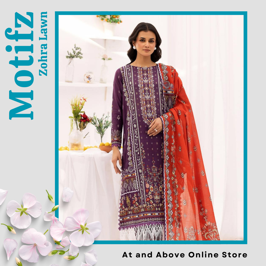 Luxury Lawn Printed Outfit with Fashionable Printed Dupatta