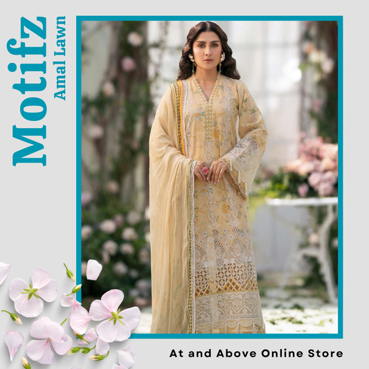 Luxury Lawn Suit with Artistic Embroidery