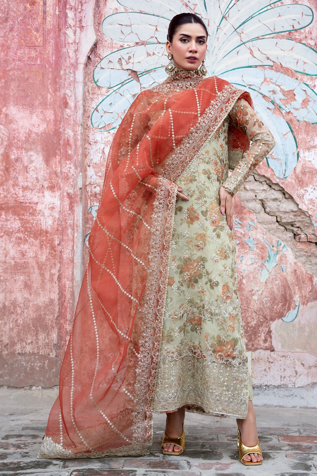 High-Fashion Silk Net Dress