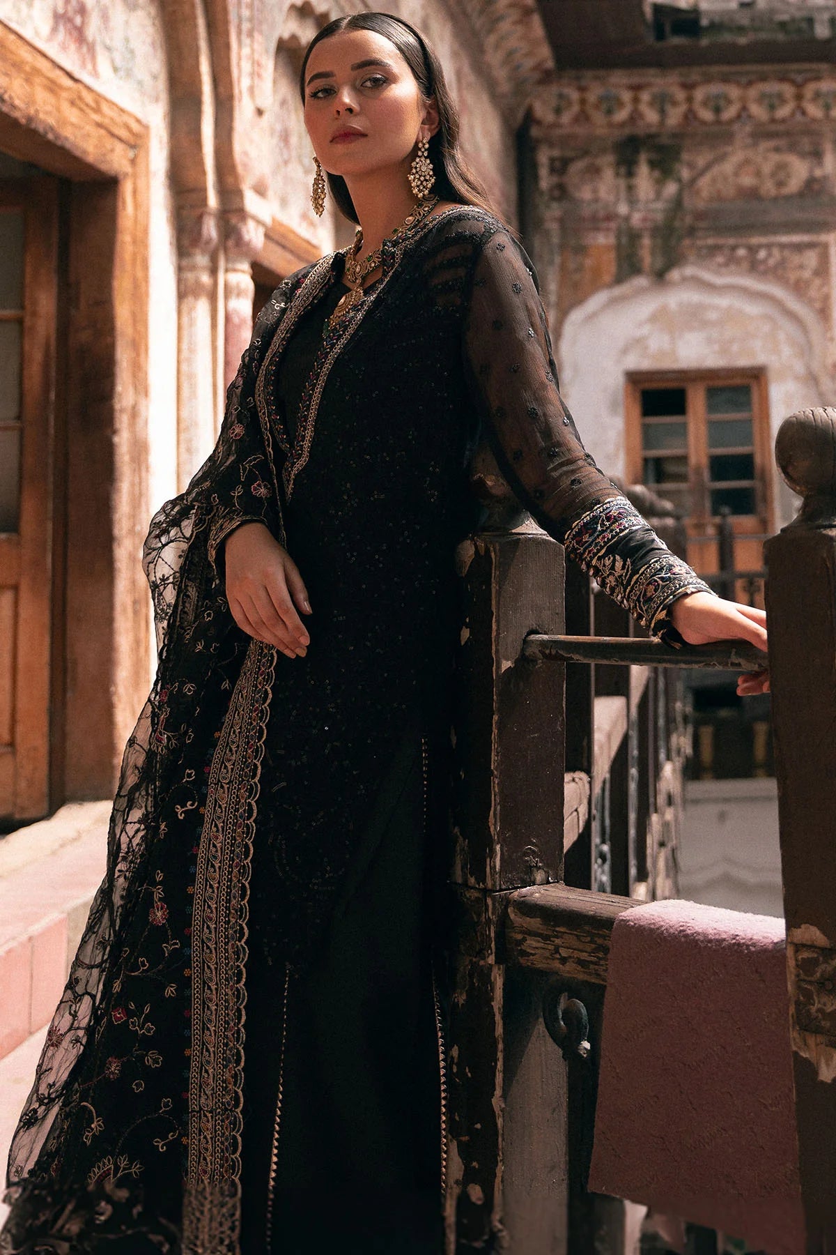 Graceful Silk Net Dress