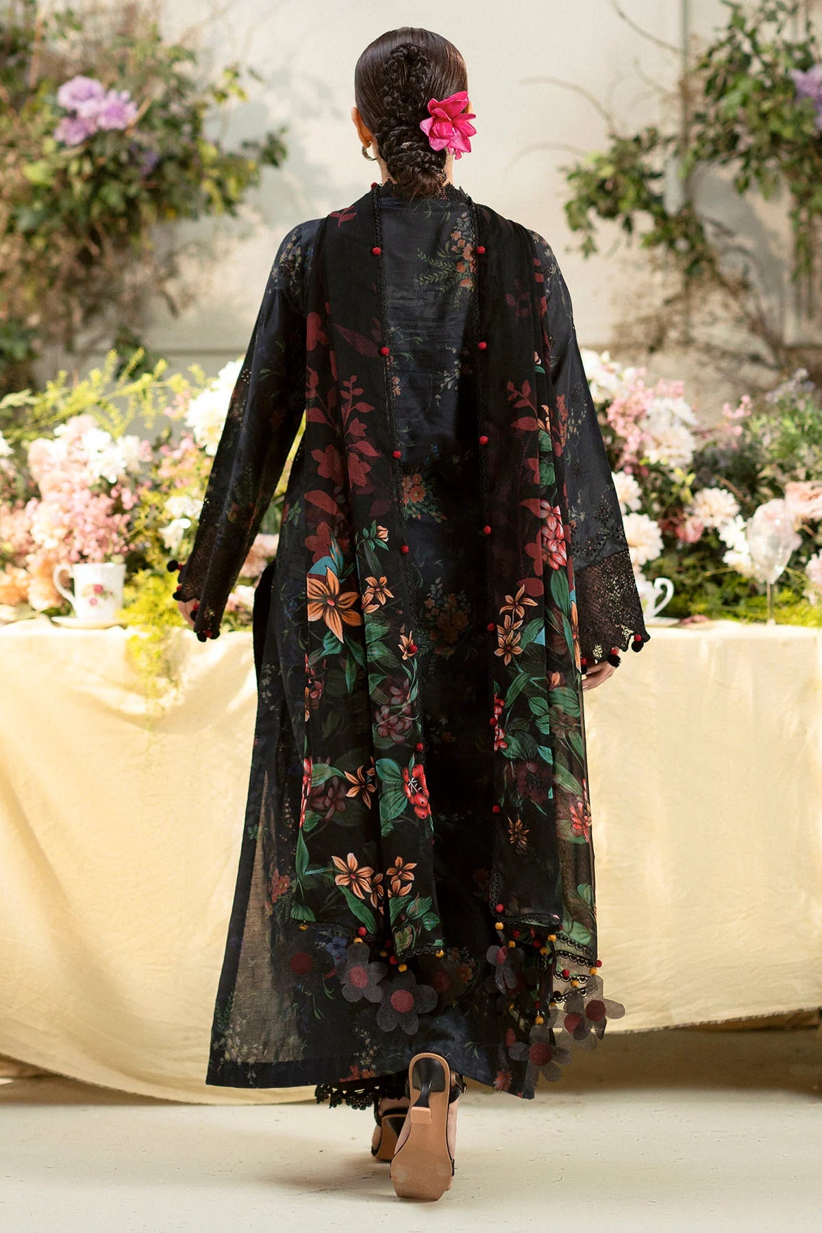 Sophisticated Embroidered Lawn Fabric