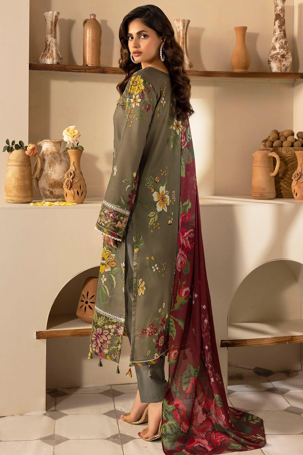 Opulent Digital Print Lawn 3PC Outfit