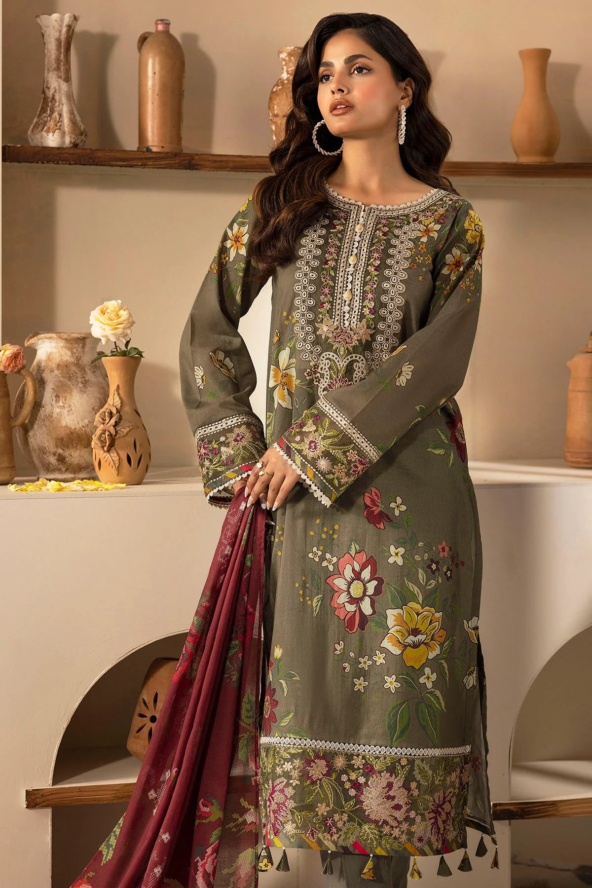Opulent Digital Print Lawn 3PC Outfit