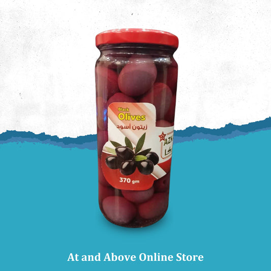 Azka Natural Black Olives Jar 370G