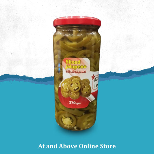 Azka Sliced Green Olives Jar 370 G